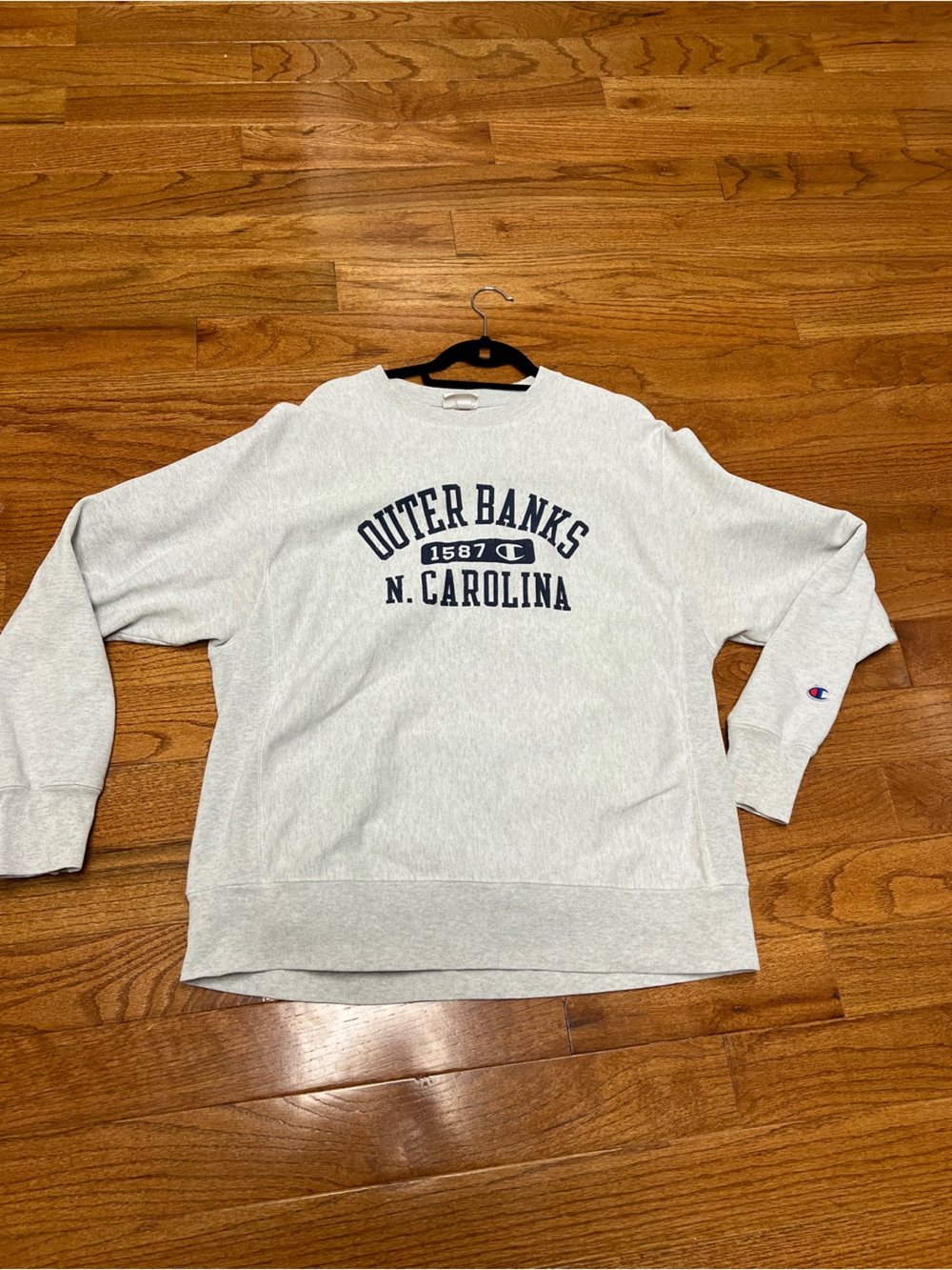 Champion reverse weave Gray 'Outer Banks’ Crewneck Sweatshirt vintage